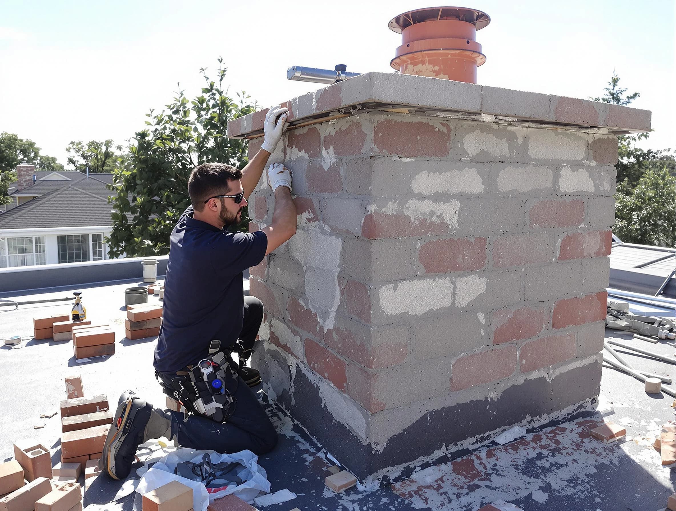 Advanced chimney repair process by West Point Chimney Sweep in West Point, VA