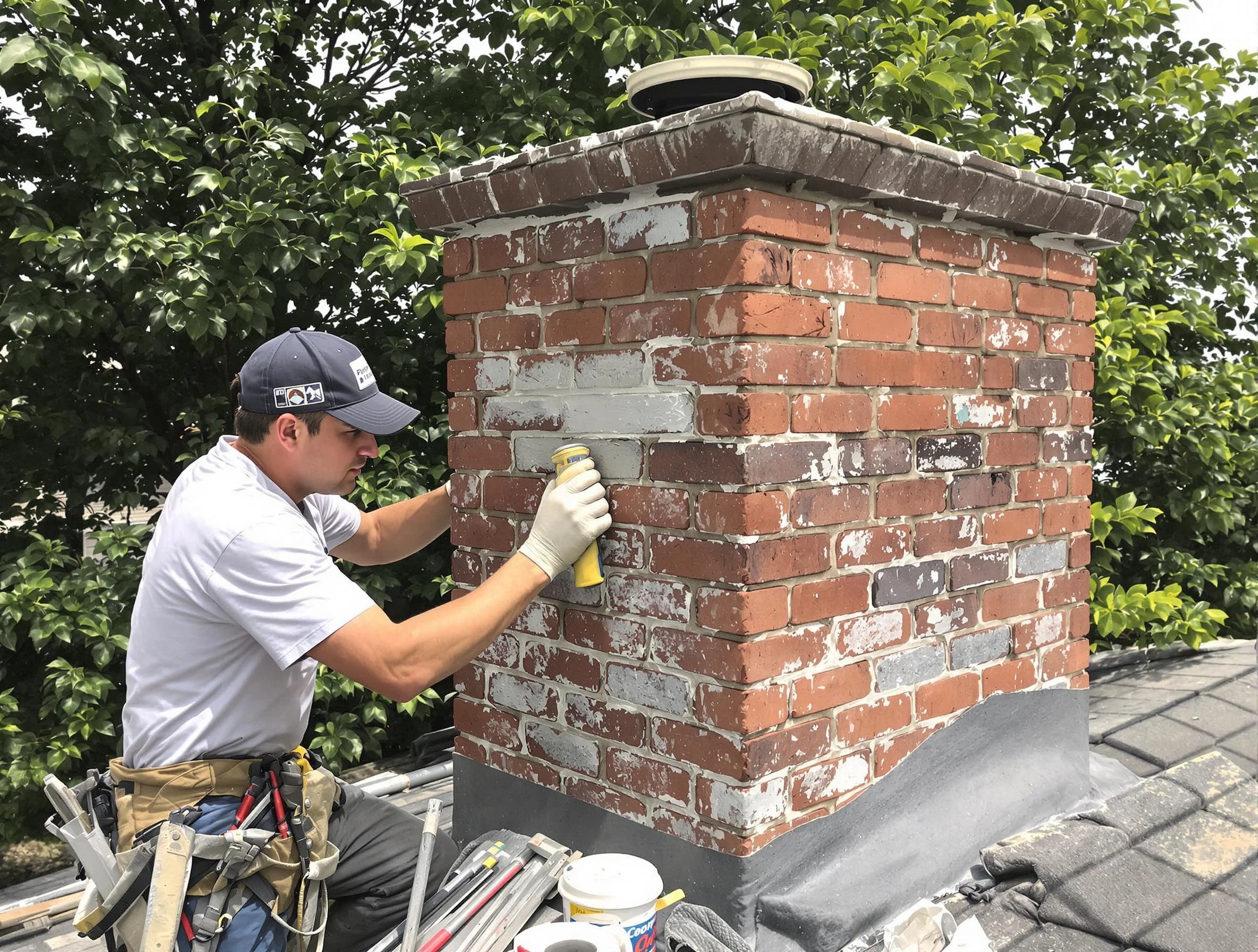 West Point Chimney Sweep restoring an aging chimney in West Point, VA