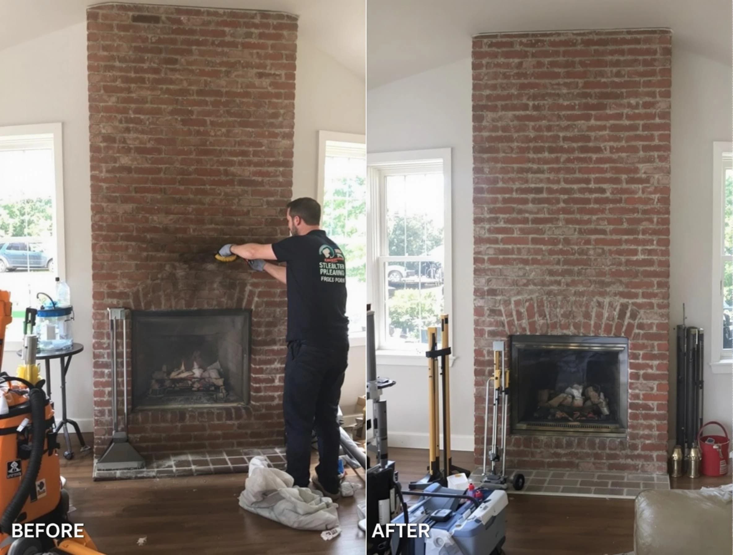 Finished chimney sweeping service by West Point Chimney Sweep in West Point, VA