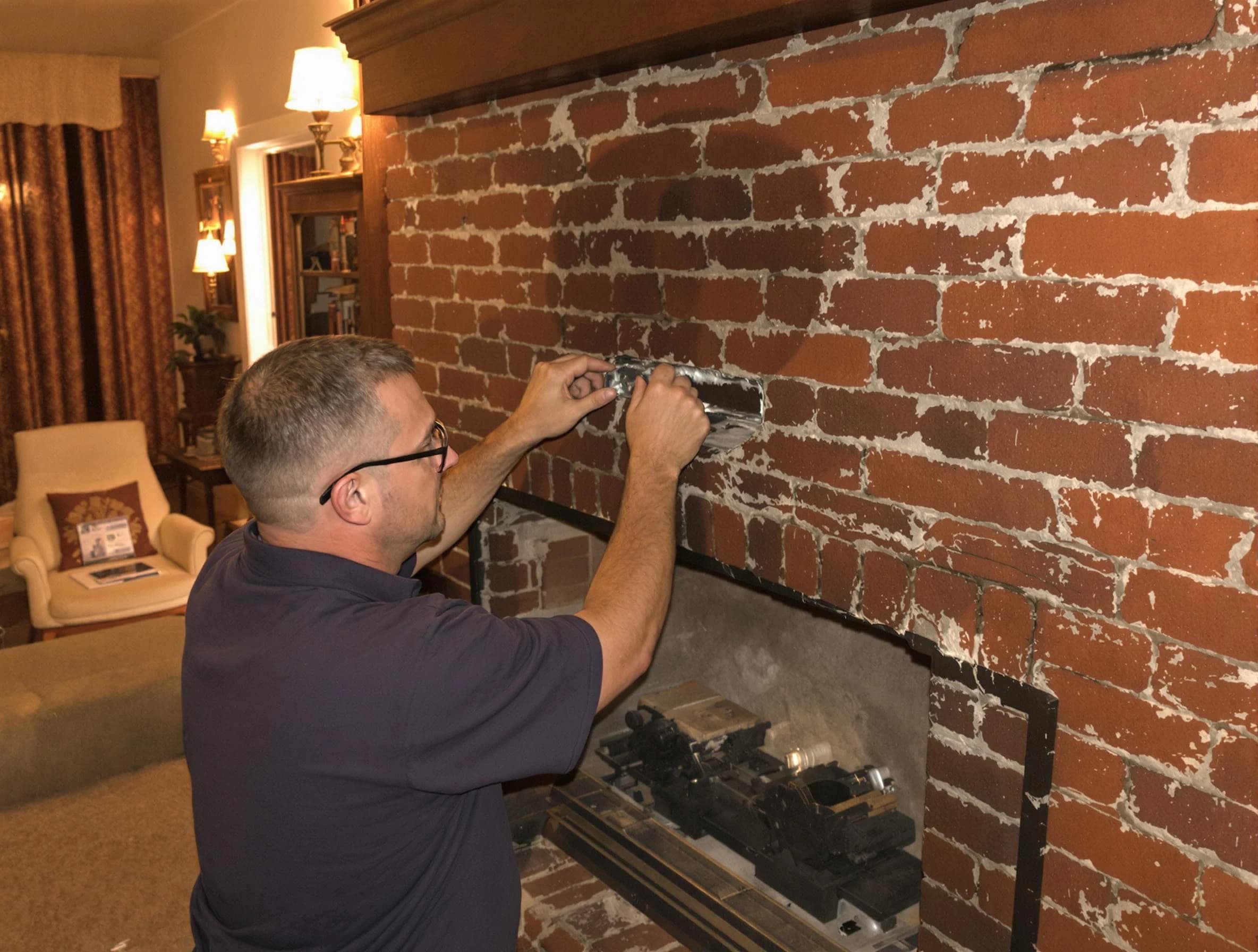 West Point Chimney Sweep expert fixing a fireplace in West Point, VA