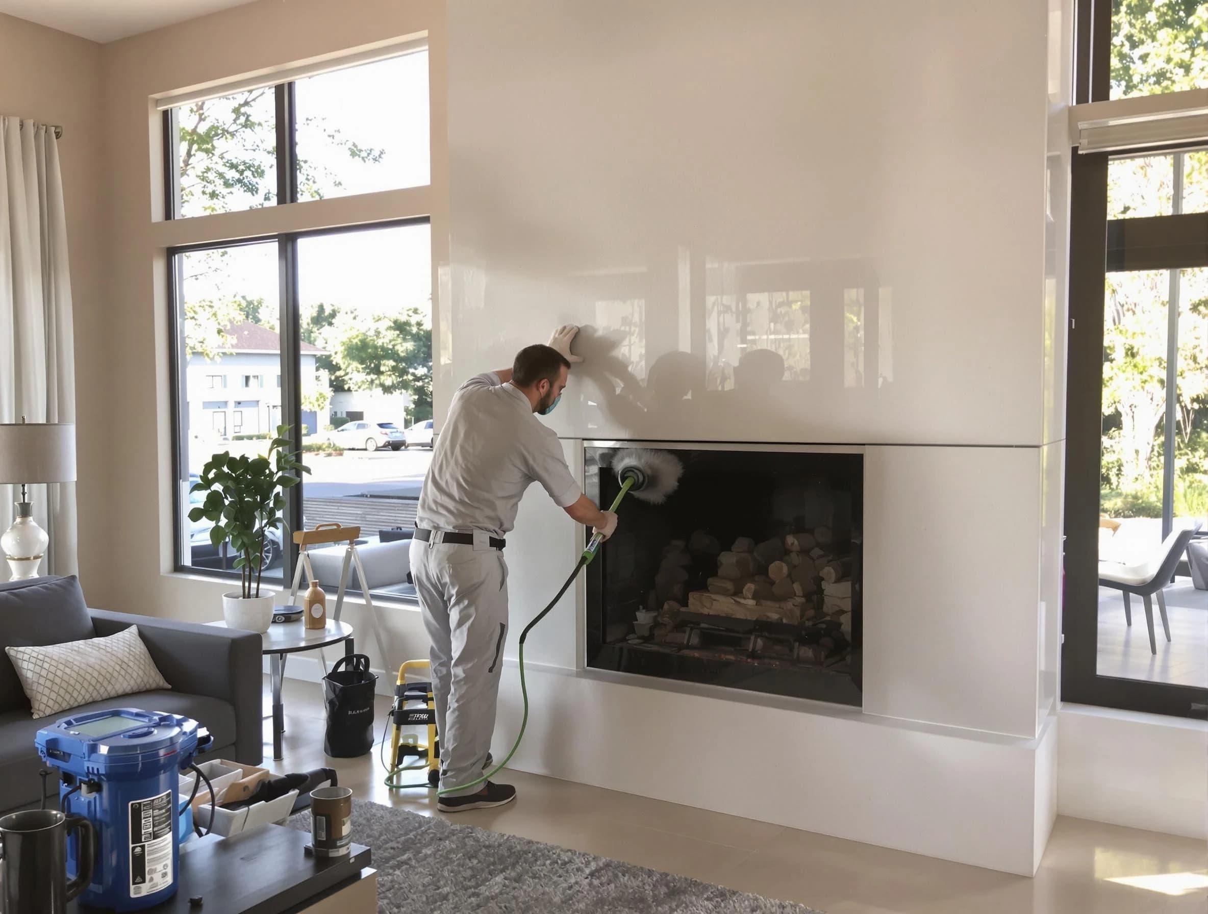 West Point Chimney Sweep performing thorough soot removal in West Point, VA