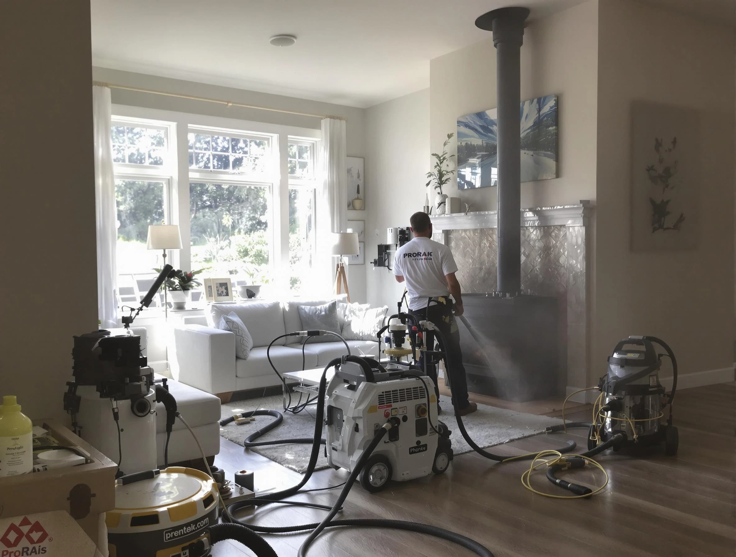 Soot removal service by West Point Chimney Sweep for a fireplace in West Point, VA