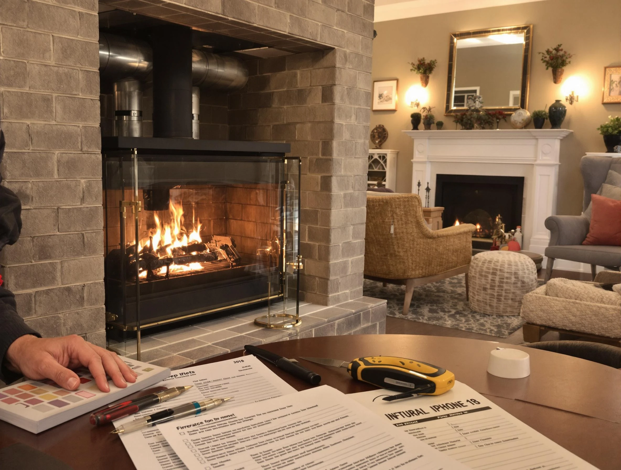 West Point Chimney Sweep verifying fireplace safety measures in West Point, VA